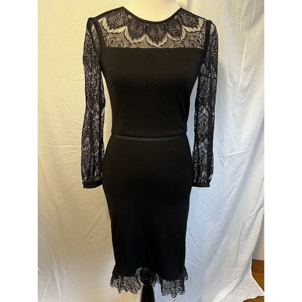 Tory Burch knit dress size extra small Black Classic Lace Fitted